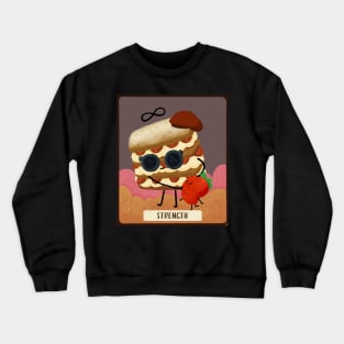 Dessert Tarot card-Strength Crewneck Sweatshirt